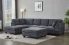 Picture of LIBERTY Sectional Fabric Sofa with Ottoman (Dark Grey)