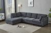 Picture of LIBERTY Sectional Fabric Sofa with Ottoman (Dark Grey)