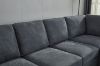 Picture of LIBERTY Sectional Fabric Sofa with Ottoman (Dark Grey)