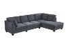 Picture of LIBERTY Sectional Fabric Sofa with Ottoman (Dark Grey)