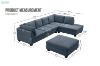 Picture of LIBERTY Sectional Fabric Sofa (Dark Grey) - Chaise Facing Right with Ottoman