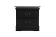 Picture of LOUIS 2-Drawer Hevea Wood Bedside Table with LED Lighting (Black)