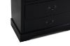 Picture of LOUIS 5-Drawer Hevea Wood Tallboy with LED  Lighting  (Black)
