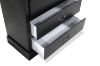Picture of LOUIS 5-Drawer Hevea Wood Tallboy with LED  Lighting  (Black)