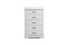 Picture of LOUIS 5-Drawer Hevea Wood Tallboy with LED Lighting (White)
