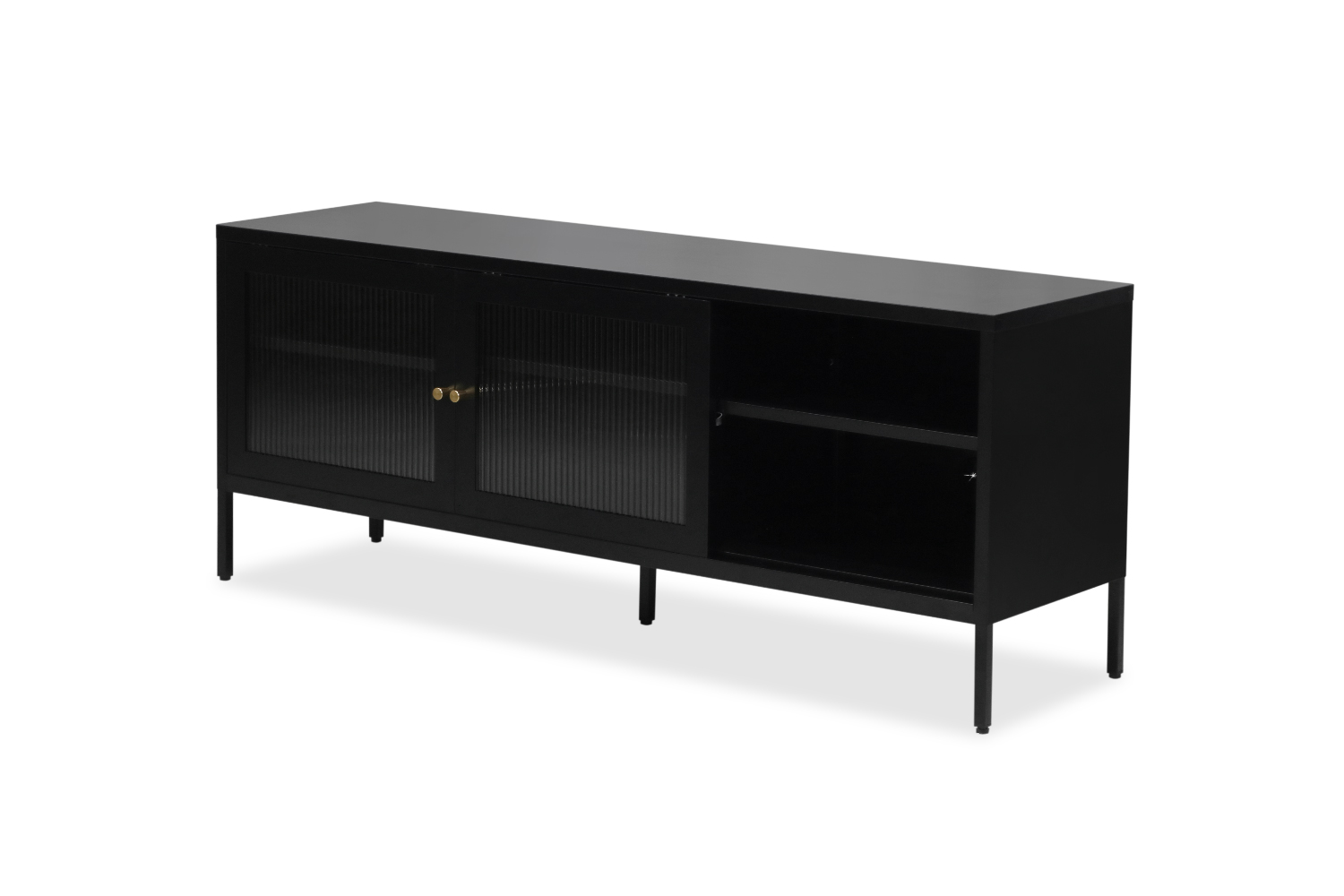 STARK Steel Frame 1.5M Sliding Door TV Unit (Black)