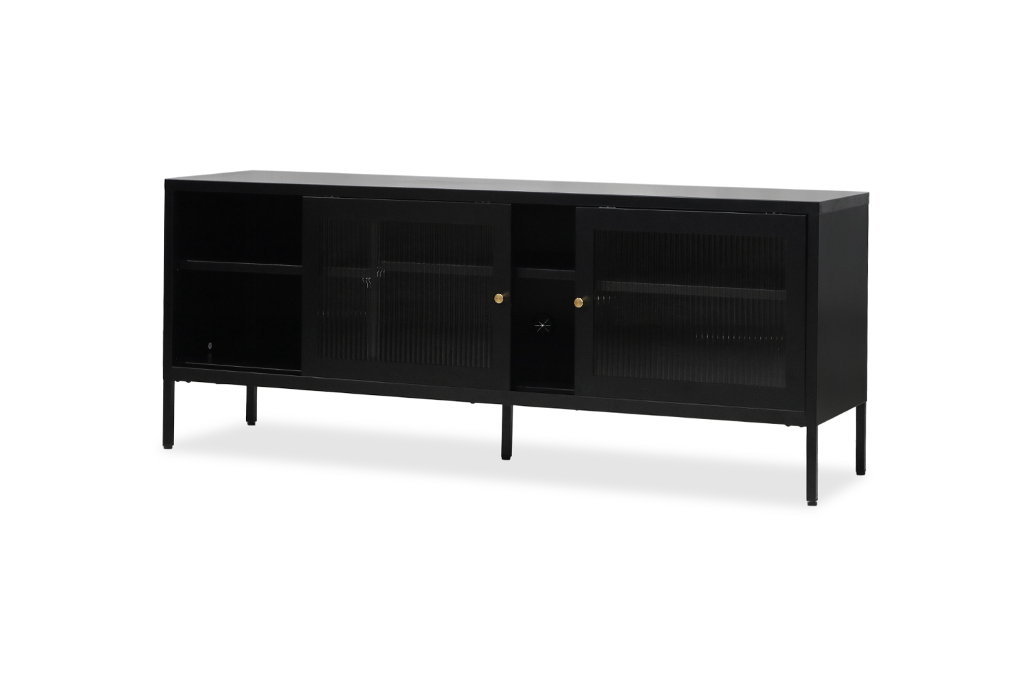STARK Steel Frame 1.5M Sliding Door TV Unit (Black)