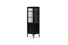 Picture of STARK Steel Frame 1-Door 2-Drawer Accent Glass Display Cabinet (Black)