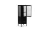 Picture of STARK Steel Frame 1-Door 2-Drawer Accent Glass Display Cabinet (Black)