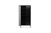 Picture of STARK Steel Frame 180cmx80cm 2-Door Glass Display Cabinet (Black)