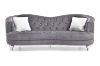 Picture of ALINA 3/2 Seater Velvet Curved Sofa with Pillows (Grey)