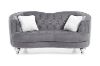Picture of ALINA 3/2 Seater Velvet Curved Sofa with Pillows (Grey)