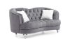 Picture of ALINA 3/2 Seater Velvet Curved Sofa with Pillows (Grey)