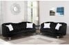 Picture of ALINA Velvet Curved Sofa with Pillows (Black) - 3 Seater