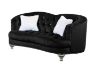 Picture of ALINA Velvet Curved Sofa with Pillows (Black) - 3 Seater