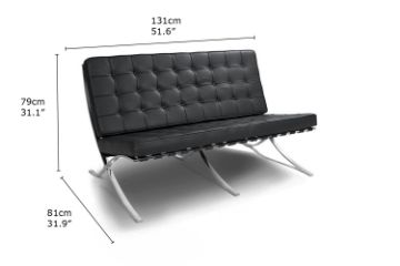 Picture of BARCELONA 2 Seater Sofa (Italian Leather)