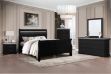 Picture of LOUIS 4PC/5PC/6PC Hevea Wood with LED Lighting Bedroom Combo in Queen Size (Black)