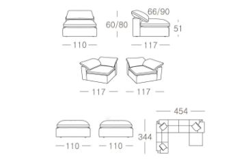 Picture of FEATHERSTONE Feather Filled Modular Sofa Range | Oil, Water & Dust Resistant Fabric
