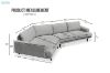 Picture of BIANCA Angular Chaise Sofa (Light Grey)