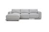 Picture of HUGO Feather Filled Sectional Fabric Sofa | Dust, Water & Oil Resistant (Light Grey)
