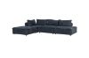 Picture of KONYA Velvet Fabric Sectional Sofa (Dark Grey)