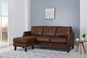 Picture of YODO Sectional Sofa with Rivet (Brown)