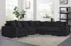 Picture of WINSTON Corduroy Velvet Modular Sofa (Black) - 5PC Big Corner Set