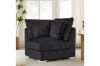 Picture of WINSTON Corduroy Velvet Modular Sofa (Black) - 5PC Big Corner Set