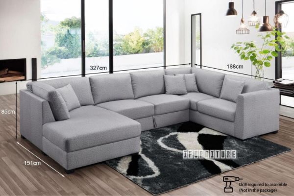 Picture of OAKDALE Chaise Facing Left Sectional Sofa with Storage Seat