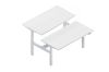 Picture of UP1 BACK-TO-BACK DUAL Height Adjustable Desk System - 1.5M Desk (White Top)