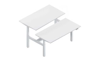 Picture of UP1 BACK-TO-BACK DUAL Height Adjustable Desk System - 1.6M Desk (White Top)