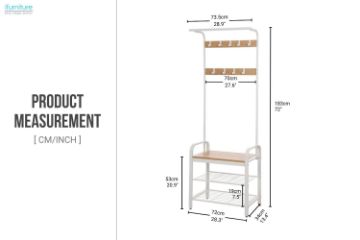 Picture of EUAN 183 Coat Hanger with Shoe Rack (White)