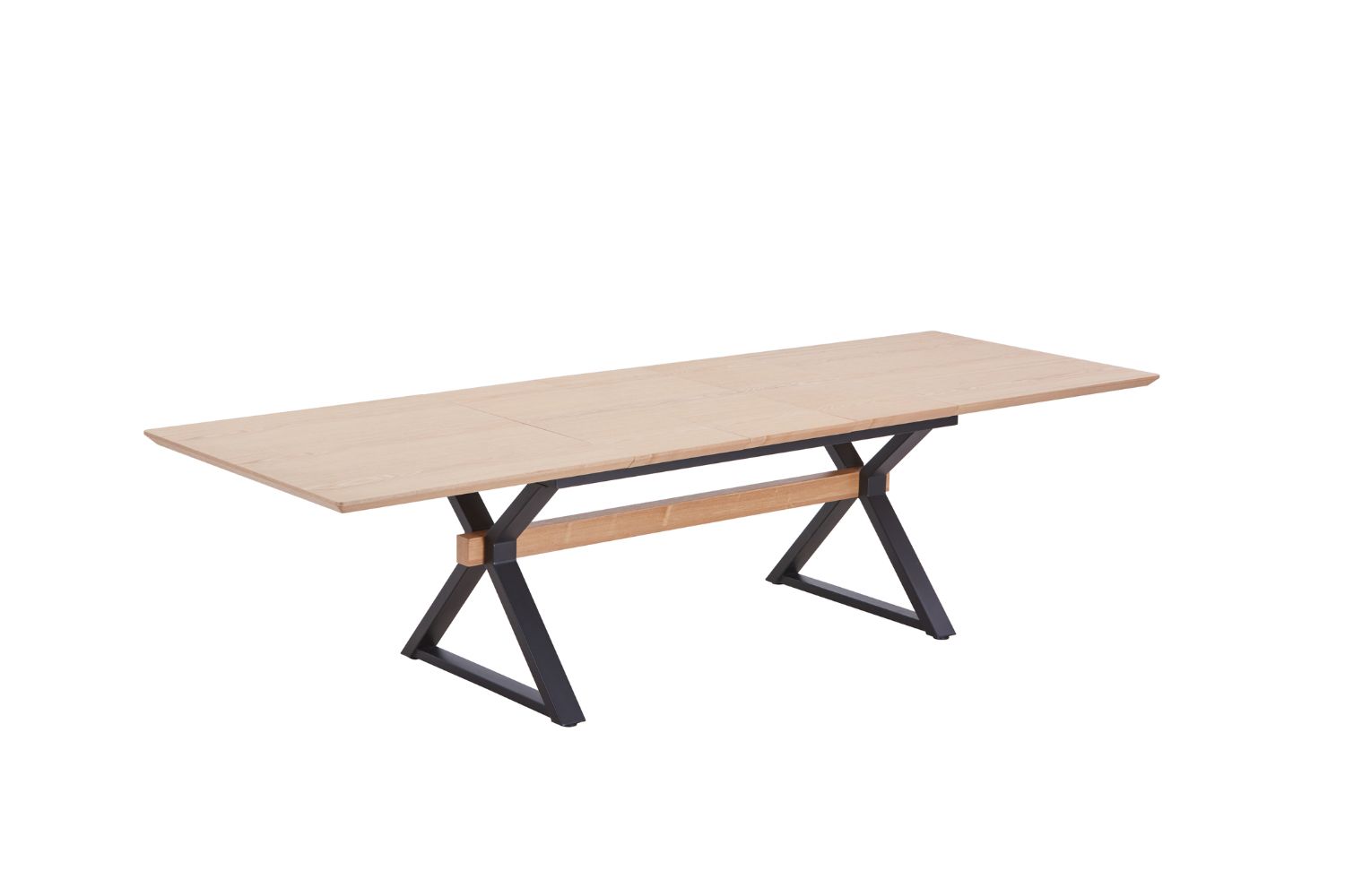 CAPITOL 1.8M-3M Adjustable & Extendable Dining Table with Metal Black ...