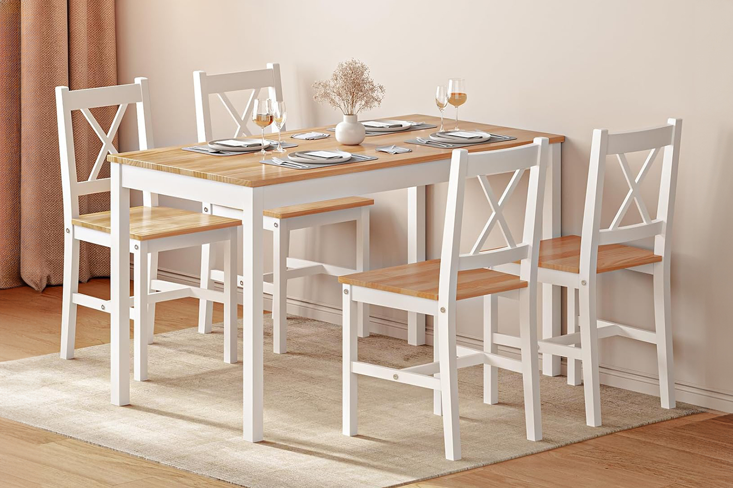 JASTINA Pinewood 6PC Dining Set