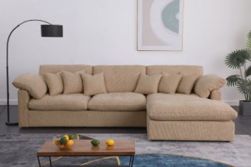 Picture of CORTLAND Fabric Sectional Sofa - Chaise Facing Right