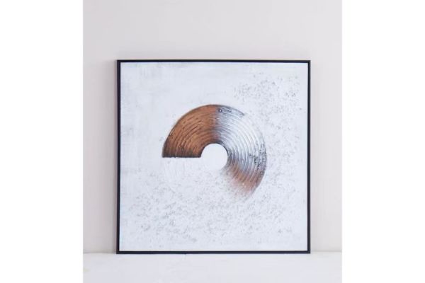 Picture of Hand Oil Painting Canvas Wall Art With Black Frame (80x80)