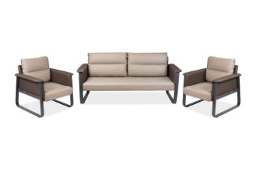 Picture of REPOSE Sofa Range (Brown) - 3+1+1 Sofa Set