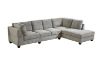 Picture of LIBERTY Premium Sectional Sofa (Light Grey)  - Chaise Facing Left with Regular Ottoman