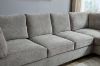 Picture of LIBERTY Premium Sectional Sofa (Light Grey)  - Chaise Facing Left with Regular Ottoman