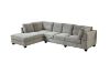Picture of LIBERTY Premium Sectional Sofa (Light Grey)  - Chaise Facing Left with Regular Ottoman