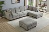 Picture of LIBERTY Premium Sectional Sofa (Light Grey)  - Chaise Facing Right with Regular Ottoman