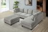 Picture of LIBERTY Premium Sectional Sofa (Light Grey)  - Chaise Facing Right with Regular Ottoman