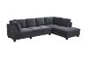 Picture of LIBERTY PREMIUM Sectional Sofa with Storage Ottoman (Dark Grey) 