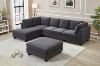 Picture of LIBERTY Premium Sectional Sofa (Dark Grey)  - Chaise Facing Left with Regular Ottoman