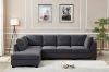 Picture of LIBERTY Premium Sectional Sofa (Dark Grey)  - Chaise Facing Left with Regular Ottoman