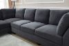 Picture of LIBERTY Premium Sectional Sofa (Dark Grey)  - Chaise Facing Left with Regular Ottoman