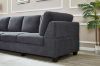 Picture of LIBERTY Premium Sectional Sofa (Dark Grey)  - Chaise Facing Left with Regular Ottoman