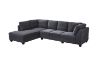 Picture of LIBERTY Premium Sectional Sofa (Dark Grey)  - Chaise Facing Left with Regular Ottoman