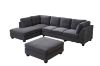 Picture of LIBERTY Premium Sectional Sofa (Dark Grey)  - Chaise Facing Left with Regular Ottoman
