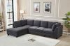 Picture of LIBERTY Premium Sectional Sofa (Dark Grey)  - Chaise Facing Right with Regular Ottoman